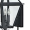 Vaxcel Nottingham 3 Light Black Empire Outdoor Wall Lantern Clear Glass T0080 - alternate 6